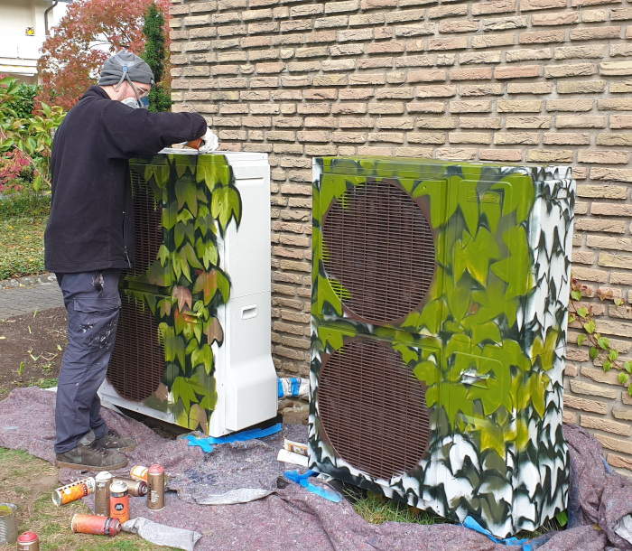 Wärmepumpe Gütersloh Verl Aussengerät Gestaltung Design Wärmepumpendesign Wärmepumpengestaltung Gütersloh